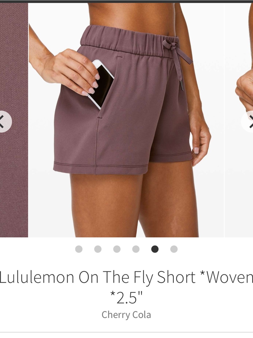 lululemon athletica On The Fly Shorts - Cherry Cola Mauve